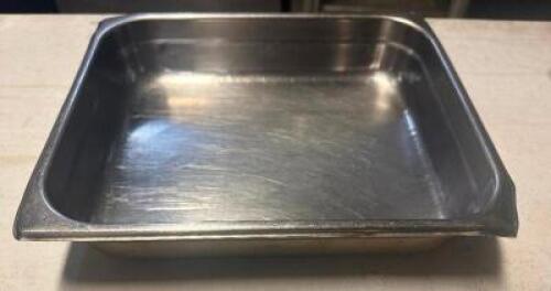 (6) HALF SIZE STAINLESS INSERTS