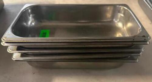 (4) 1/3 SIZE STAINLESS INSERTS