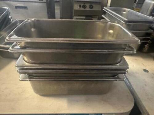 (6) 1/3 SIZE STAINLESS INSERTS