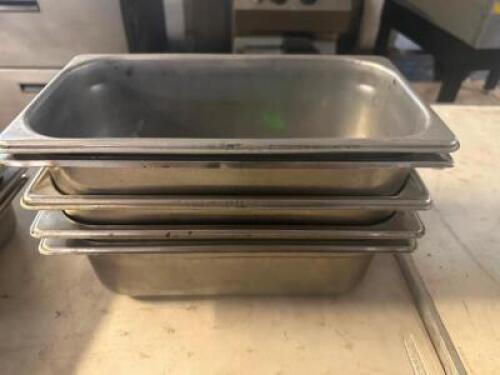 (6) 1/3 SIZE STAINLESS INSERTS