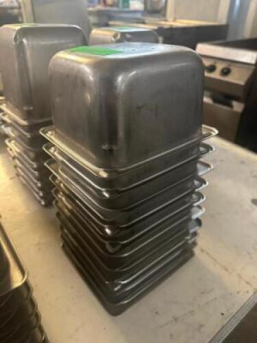 (6) 1/6 SIZE STAINLESS INSERT