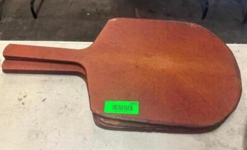 (3) WOODEN OVEN PADDLES