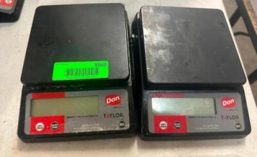 (2) TAYLOR 11 LB. DIGITAL PORTION SCALES