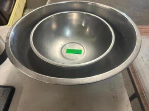 (2) STAINLESS MIXING BOWLS