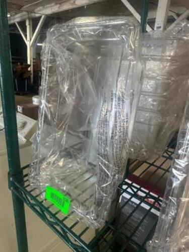 (6) 1/3 SIZE CLEAR PLASTIC INSERTS ( NEW )