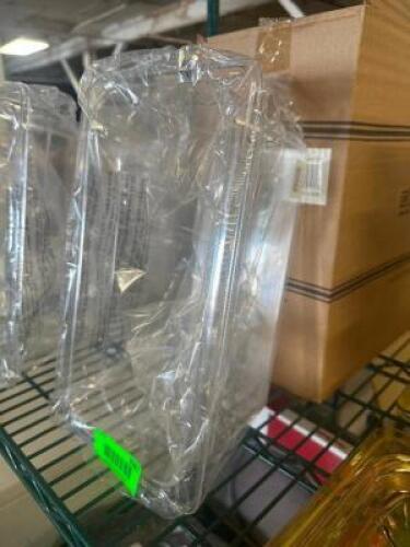 (6) 1/3 SIZE CLEAR PLASTIC INSERTS ( NEW )