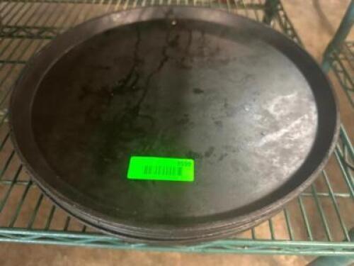 (4) 15" BLACK SERVING TRAYS