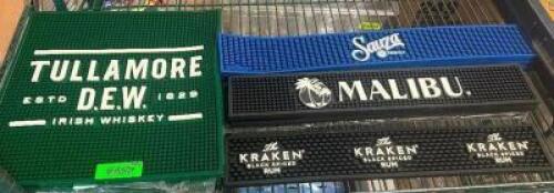 (1) LOT OF ASSORTED BAR MATS.