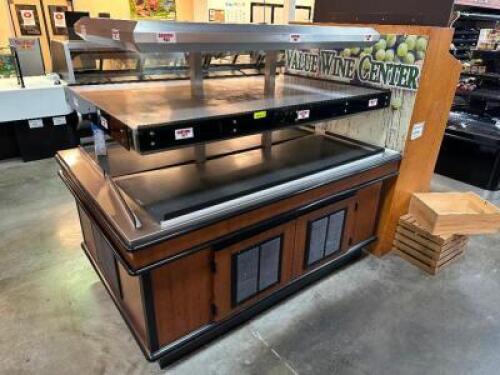 72" X 48" MULTI TIER HOT PLATED ISLAND HEATED DISPLAY