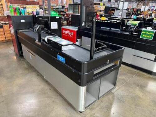 KILLION KCU 5000 SINGLE EXPRESS CONVEYOR ED CHECK OUT LANE.