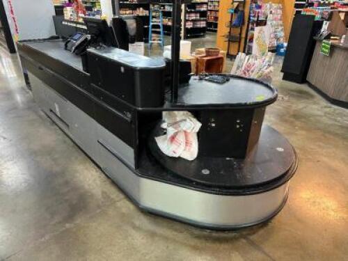 KILLION KCU 5000 SINGLE EXPRESS CONVEYOR ED CHECK OUT LANE.