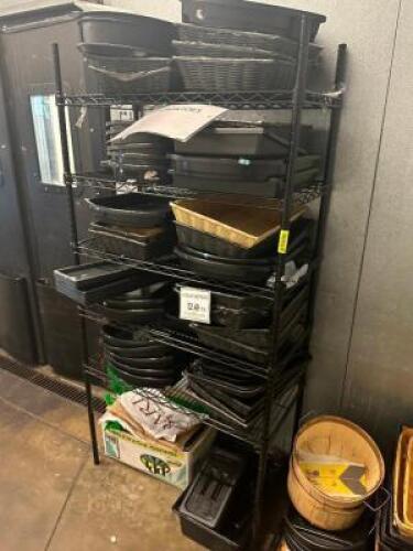 36" X 18" SIX TIER BLACK COATED WIRE SHELF