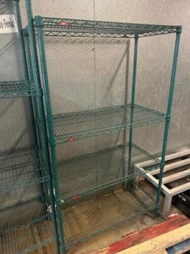 (3) 36" X 24" THREE TIER METRO COATED WIRE SHELVES