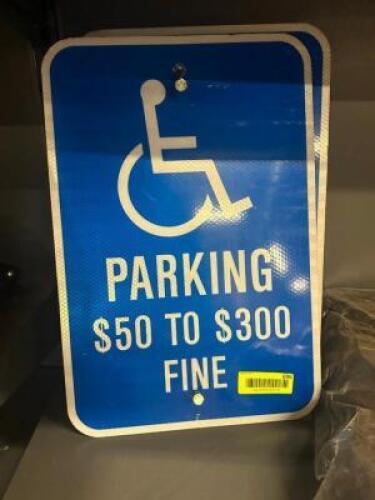 (2) HANDICAP PARKING SIGNS