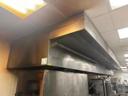 24.5' CAPTIVE AIR TYPE I HOOD SYSTEM WITH FIRE SUPPRESSION SYSTEM, MAKE UP AIR, AND EXHAUST FAN.