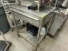 30" X 24" HEAVY DUTY ALL STAINLESS TABLE W/ DRAWER.