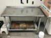 48" X 30" STAINLESS TABLE W/ 1" BACK SPLASH