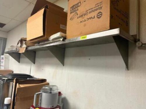10' X 12" STAINLESS WALL SHELF.