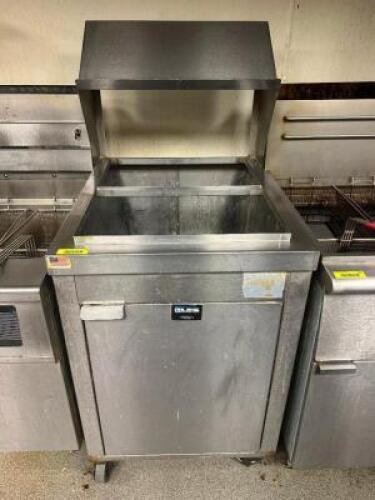 GILES STAINLESS FRYER DUMP STATION W/ OVER SHELF