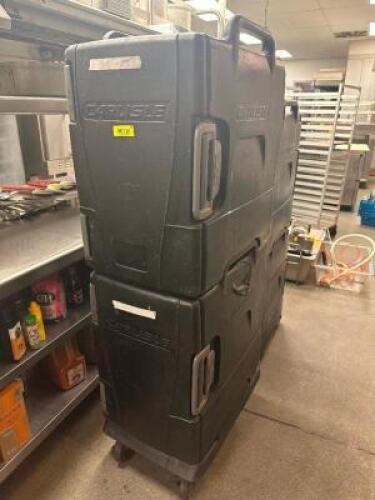 (2) CARLISLE INSULATED CATERING BOXES W/ DOLLY