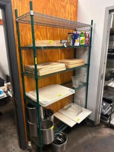 48" X 12" FIVE TIER COATED WIRE SHELF