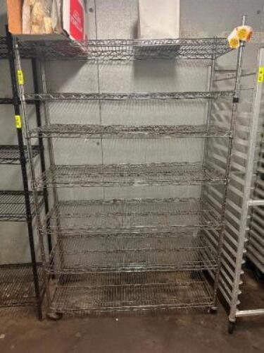 48" X 18" SEVEN TIER WIRE RACK.
