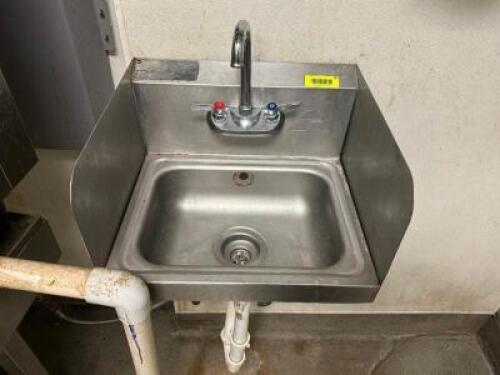 WALL MOUNTED STAINLESS HAND SINK
