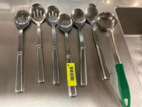 (7) ASSORTED SERVING SPOONS
