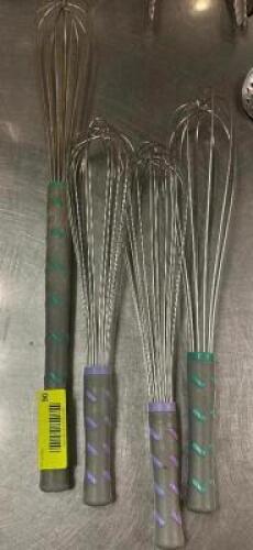 (4) STAINLESS WHISKS
