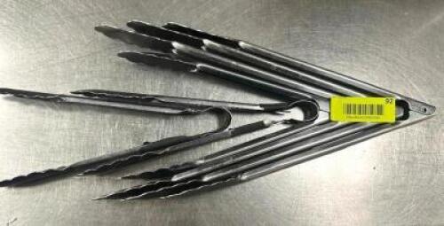 (6) STAINLESS TONGS