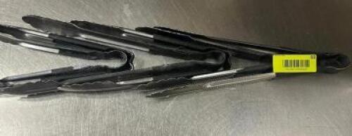 (6) STAINLESS TONGS