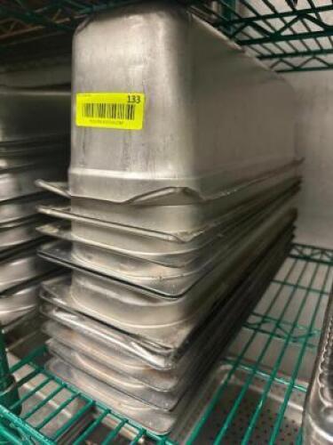 (10) HALF SIZE LONG STAINLESS INSERTS