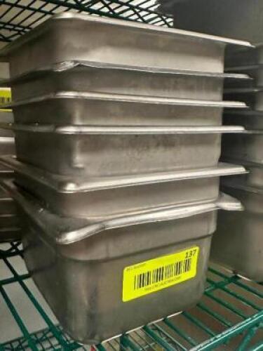 (6) 1/6 SIZE STAINLESS INSERTS