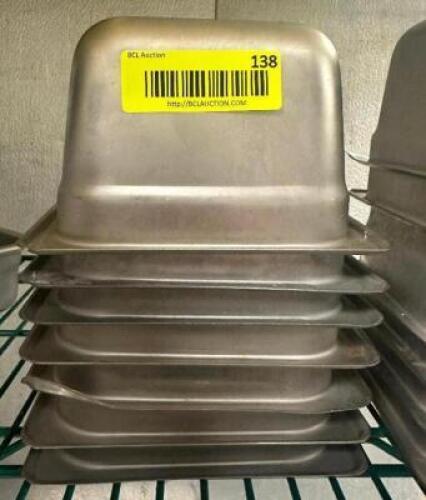 (6) 1/6 SIZE STAINLESS INSERTS