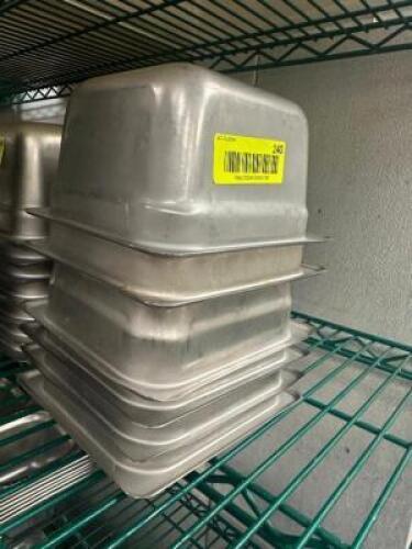 (6) 1/6 SIZE STAINLESS INSERTS