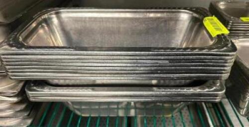 (8) HEAVY DUTY 1/3 SIZE STAINLESS DELI INSERTS
