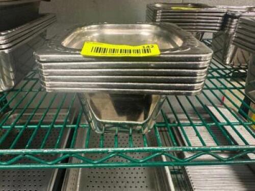 (6) 1/6 SIZE HEAVY DUTY STAINLESS DELI INSERTS