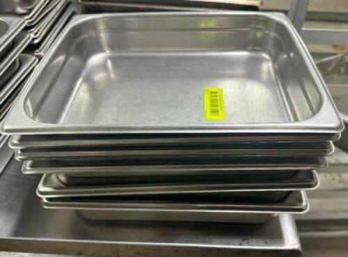 (6) HALF SIZE STAINLESS INSERTS.