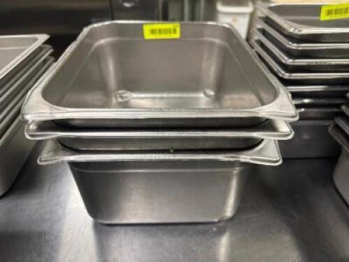 (3) HALF SIZE STAINLESS INSERTS.