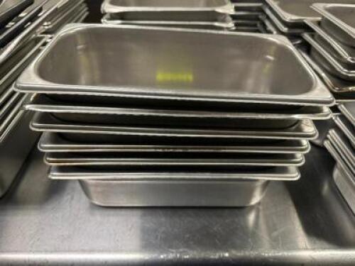 (6) 1/3 SIZE STAINLESS INSERT