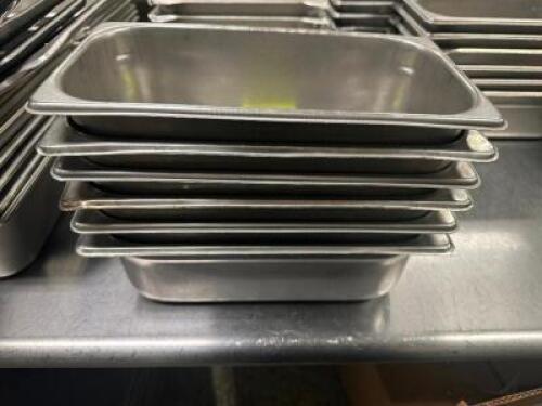 (6) 1/3 SIZE STAINLESS INSERT