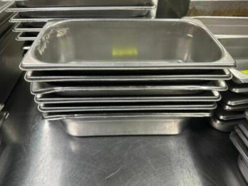 (6) 1/3 SIZE STAINLESS INSERT