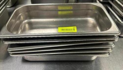 (6) 1/3 SIZE STAINLESS INSERT