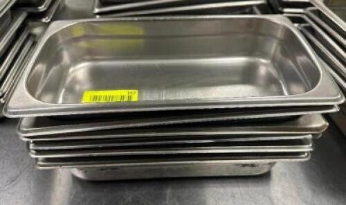 (6) 1/3 SIZE STAINLESS INSERT