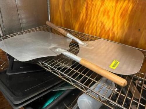 (2) STAINLESS PIZZA PADDLES