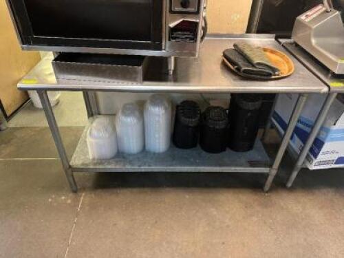 EAGLE 60" X 30" STAINLESS TABLE W/ 1" BACK SPLASH