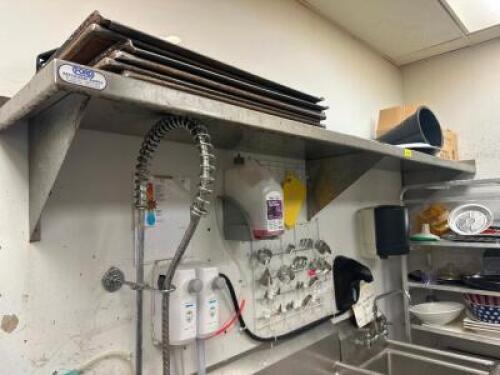 10' X 12" STAINLESS WALL SHELF.