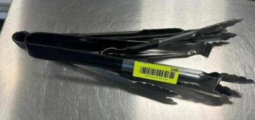 (6) STAINLESS TONGS
