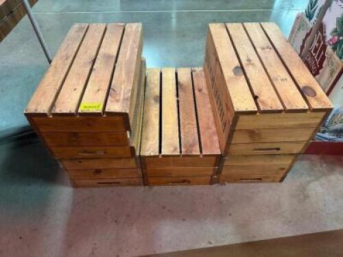 (5) WOODEN WINE CRATES