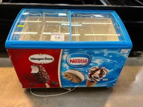 AHT RIO 48" TOP OPENING FREEZER MERCHANDISER.